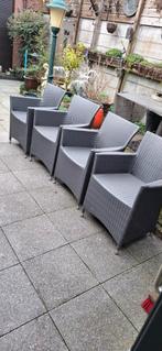 4 stuks - tuinstoelen.Allibert Trento, Ophalen of Verzenden, Zo goed als nieuw, Wicker, Stapelbaar
