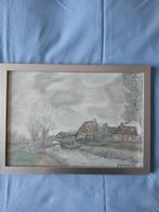 Aquarel tekening gemaakt in de Biesbosch, Antiek en Kunst, Ophalen of Verzenden