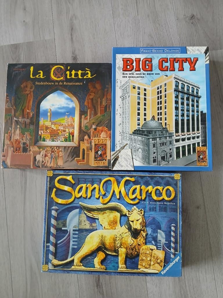 Strategische bordspellen: La Citta, Big City, San Marco, Drie of vier spelers, Ophalen of Verzenden, Gebruikt, 999 Games