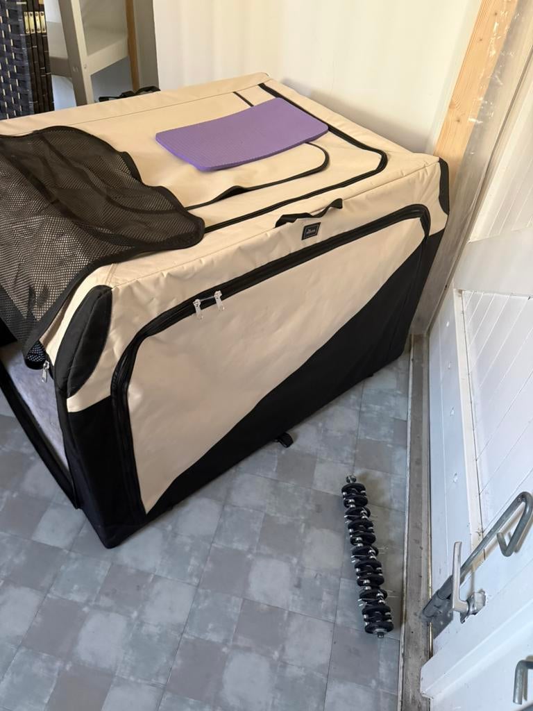 Grote stoffen bench, Ophalen of Verzenden, Zo goed als nieuw