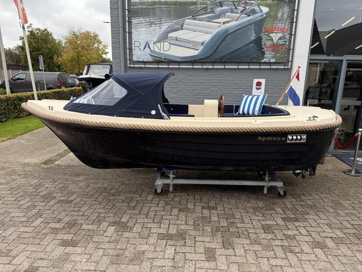 Aquatico 18 met 8pk Yamaha, Watersport en Boten, Sloepen, Gebruikt, Tot 10 pk, 3 tot 6 meter, Buitenboordmotor, Benzine, Polyester