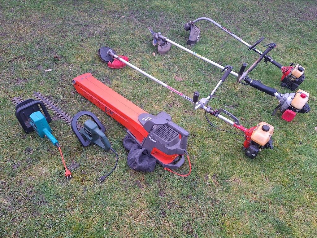 partij tuingereedschap motorgereedschap, Tuin en Terras, Heggenscharen, Ophalen, Gebruikt, Benzine