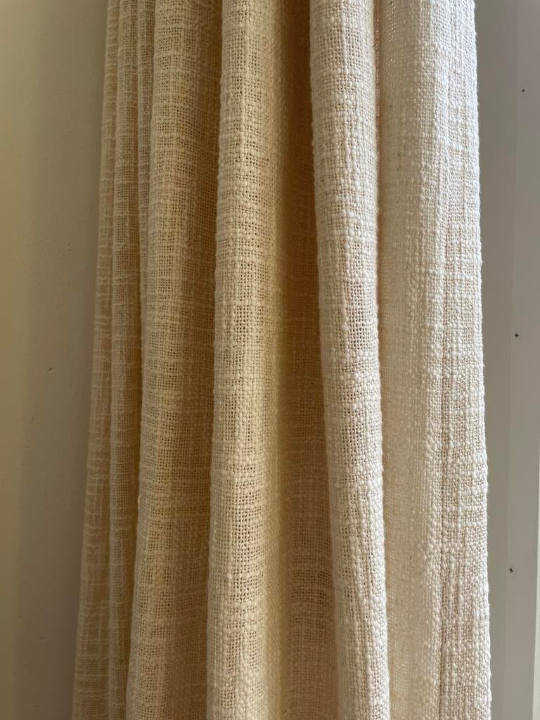 €60 p/m gordijnen Capsicum. 100% katoen hand gewoven., Huis en Inrichting, Stoffering | Gordijnen en Lamellen, Nieuw, 200 cm of meer