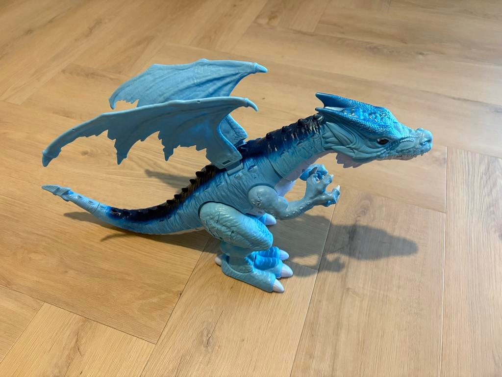 Blauwe draak die kan lopen en geluid maakt, Ophalen of Verzenden, Gebruikt, Jongen of Meisje