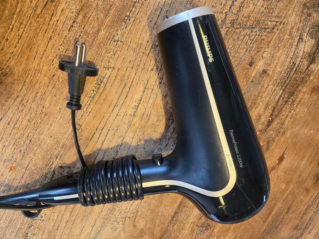 Philips Thermoprotect 2200W Föhn - Zwart, Ophalen of Verzenden, Gebruikt, Föhn of Haardroger
