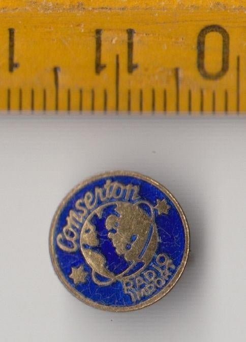 Conserton emaille Radio Logo embleem schildje, Ophalen of Verzenden
