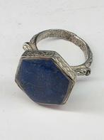 Zilveren Ottomaanse Ring met Blauwe Steen, 18 tot 19, Verzenden, ., Zo goed als nieuw