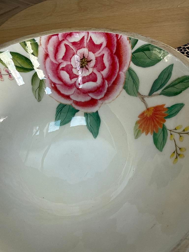 Schaal Pip Studio hout bloemen decor, Schaal, Rond, Nieuw, Ophalen of Verzenden