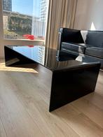 Zwarte hoogglans glazen salontafel, Huis en Inrichting, Tafels | Salontafels, Ophalen, 100 tot 150 cm, 50 tot 100 cm, Minder dan 50 cm