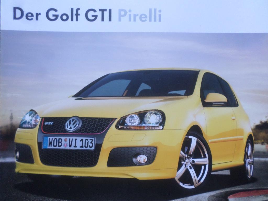 Volkswagen VW Golf GTI Pirelli Briochure, Ophalen of Verzenden, Zo goed als nieuw, Volkswagen