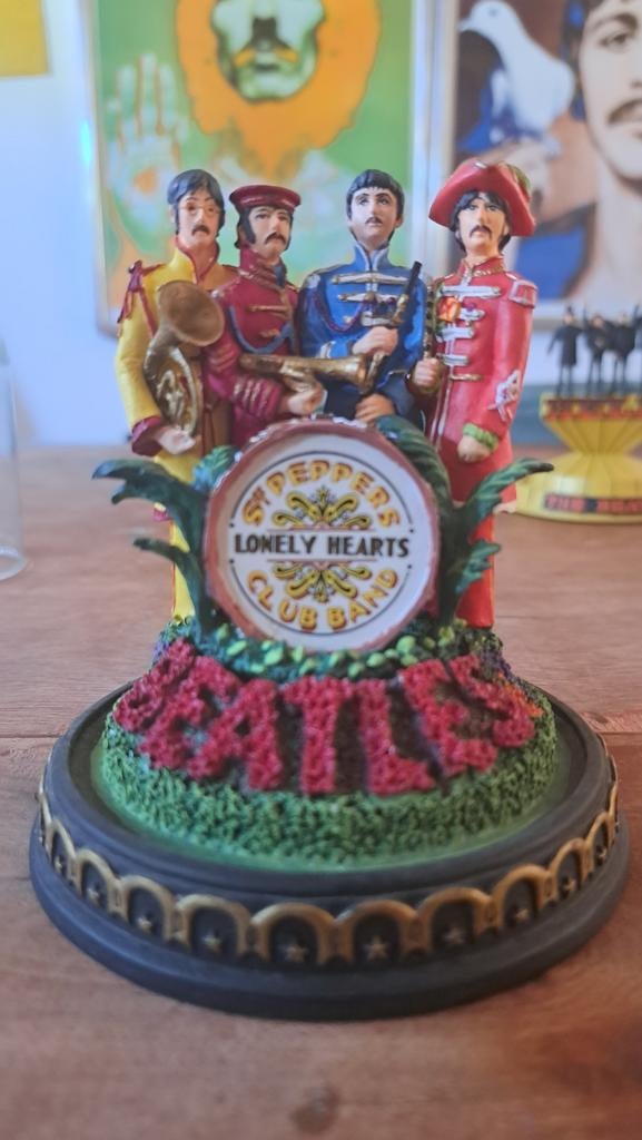 Beatles Sgt. Pepper Franklin Mint musical figurine bell jar, Ophalen of Verzenden