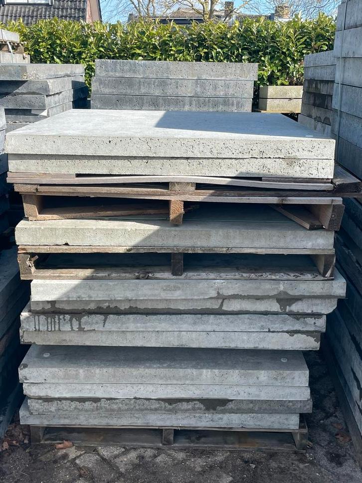 11 stuks Oud Hollandse tegels 120x120x7 Grijs Restpartij, Tuin en Terras, Tegels en Klinkers, Nieuw, Terrastegels, Beton, Ophalen