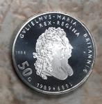 50 gulden 1988, zilver, Willem & Mary, Nederland., Postzegels en Munten, Munten | Nederland, Verzenden, Koningin Beatrix, Zilver