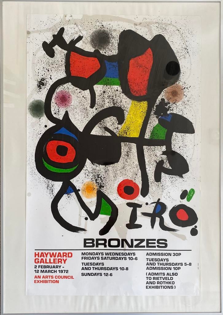 Miro tentoonstelling affiche Bronzes, Huis en Inrichting, Ophalen, Gebruikt, Onbekend, Print