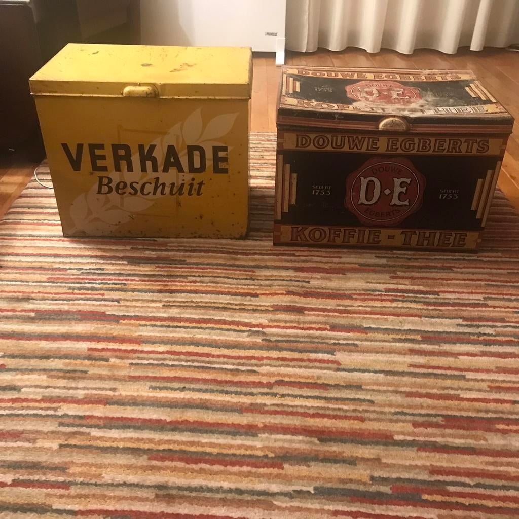 Verkade winkel blik.     D-E winkel blik, Ophalen of Verzenden, Gebruikt, Thee, Van Nelle