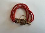 Bloedkoralen armbandje, Ophalen of Verzenden, Goud, Armband