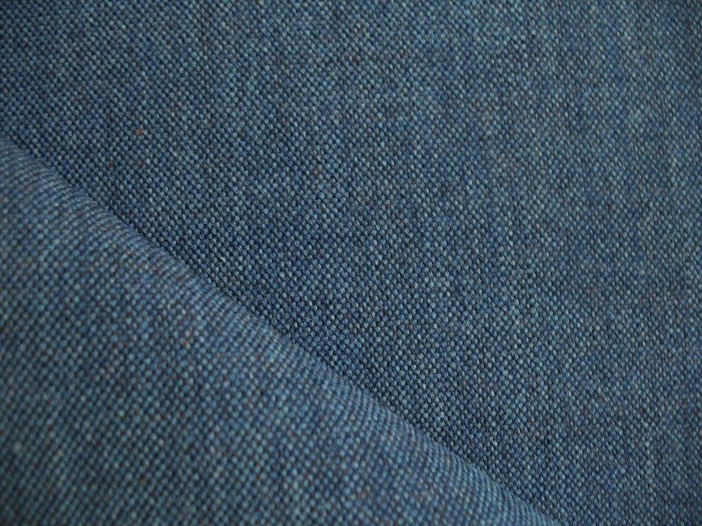 Kvadrat Remix 3 743; blauw; 4x restant meubelstoffen, Wol, Blauw, 120 cm of meer, Ophalen of Verzenden