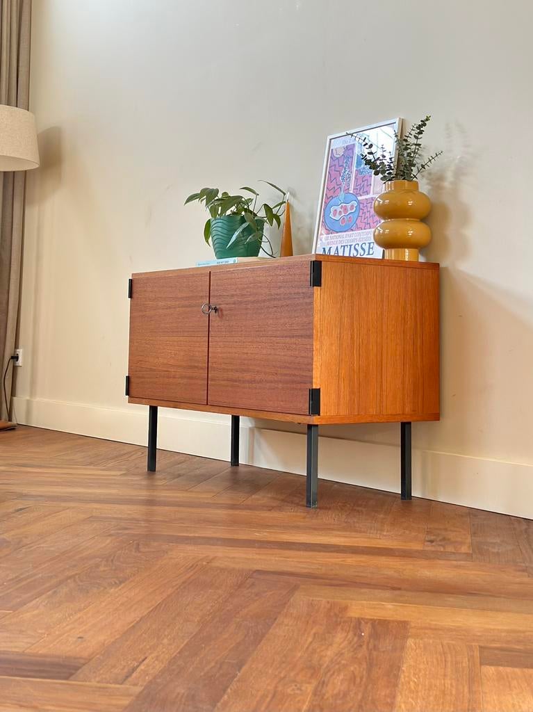 Vintage lowboard lp dressoir Rego jaren 50/60/70 wandmeubel2, Ophalen, Gebruikt, Teakhout, Vintage