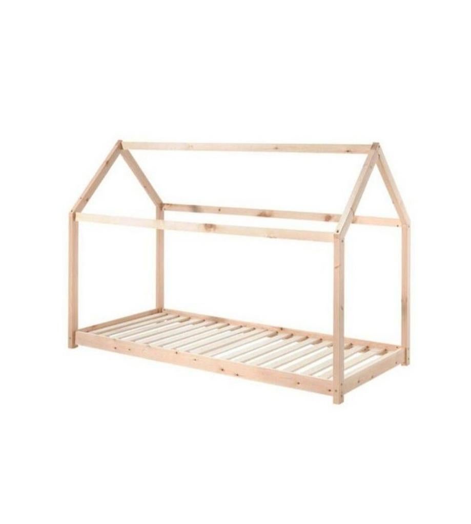 Huis kajuit houten bed Vipack Cabane Leenbakker, evt 2 stuks, 85 tot 100 cm, Zo goed als nieuw, 180 cm of meer, Ophalen