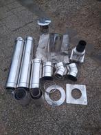 Rvs dubbelwandig rookgas kanaal 185/125, Ophalen, Zo goed als nieuw, Hout, Houtkachel