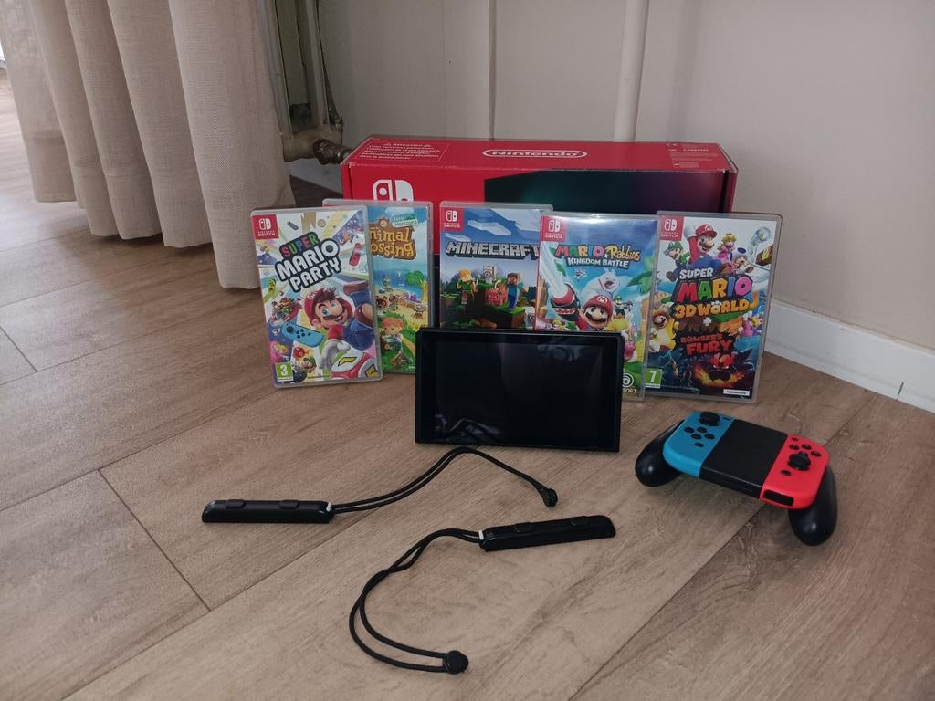 Nintendo Switch met 5 spellen, Spelcomputers en Games, Games | Nintendo Switch, Ophalen of Verzenden