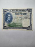 Spanje 100 pesetas 1925, Postzegels en Munten, Bankbiljetten | Europa | Niet-Eurobiljetten, Ophalen of Verzenden, Overige landen