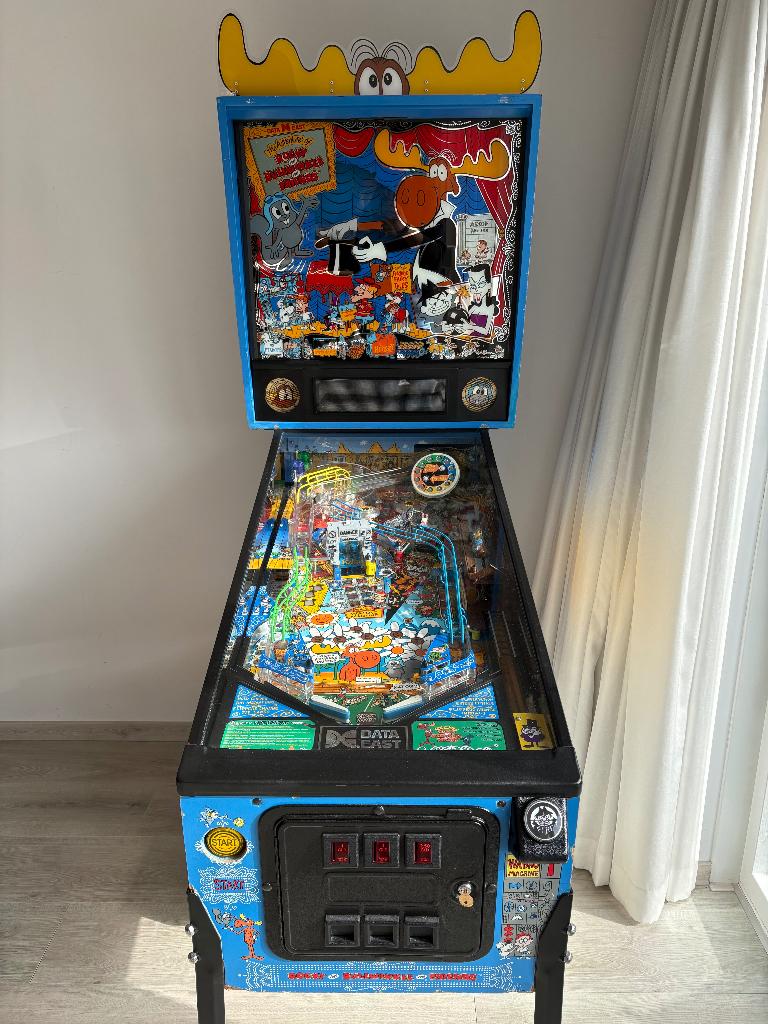 Flipperkast: Adventures of Rocky & Bullwinkle and Friends, Verzamelen, Automaten | Flipperkasten, Ophalen, Data East, Zo goed als nieuw