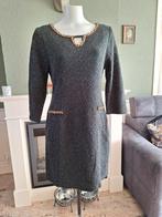 K-Design K design warm gevoerd tweet zwart goud jurk L, K-design, Verzenden, Zwart, Maat 42/44 (L)