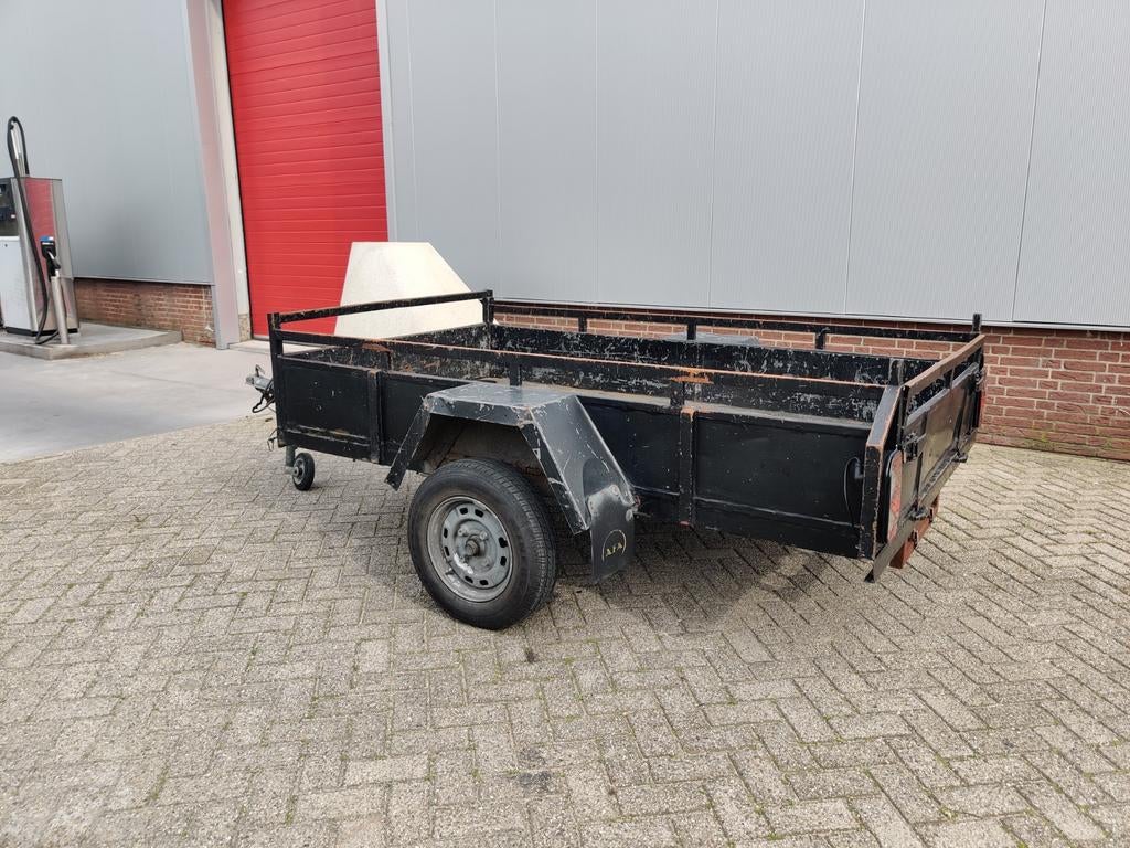 Enkelasser 750kg staal aannemer verbouwing motor aanhanger, Auto diversen, Aanhangers en Bagagewagens, Ophalen, Gebruikt