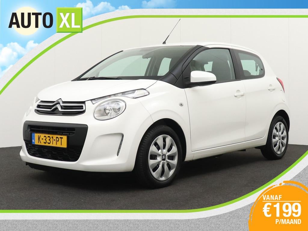 Citroën C1 1.0 73 PK VTi Feel Bluetooth DAB LED Airco Start, Voorwielaandrijving, Stof, Gebruikt, 4 stoelen