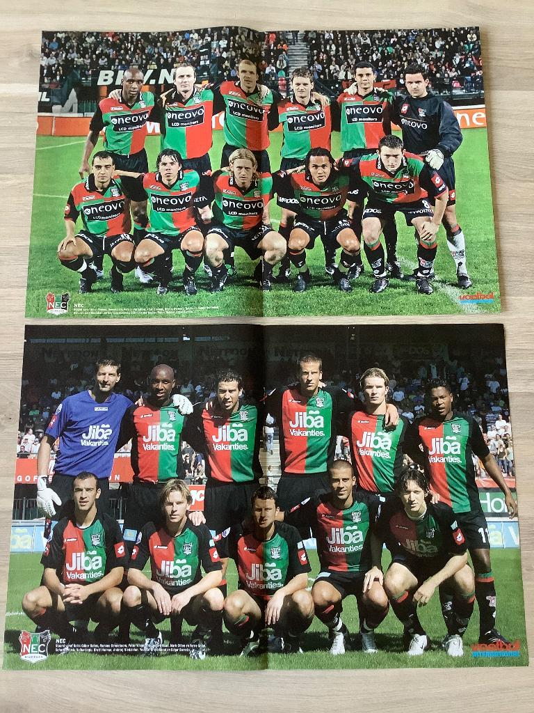 Posters NEC Nijmegen Jaren 2000, Verzamelen, Ophalen of Verzenden, Zo goed als nieuw, Overige binnenlandse clubs, Poster, Plaatje of Sticker