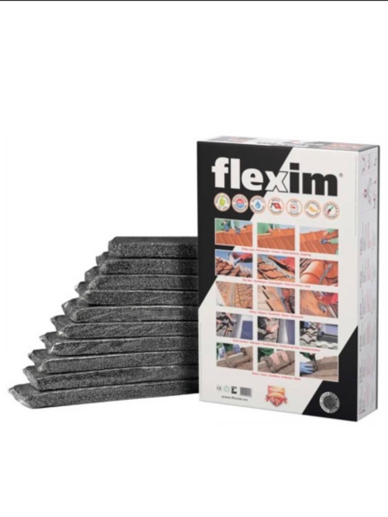 Flexim dakmortel, één doos met tien strips, Doe-het-zelf en Verbouw, Dakpannen en Dakbedekking, Ophalen, Overige materialen, Zwart