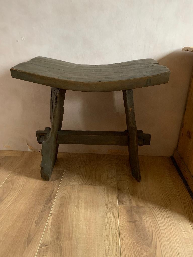 Hard Houten Kruk handgemaakt dus uniek (er zijn er 2), Ophalen, Gebruikt, Hout