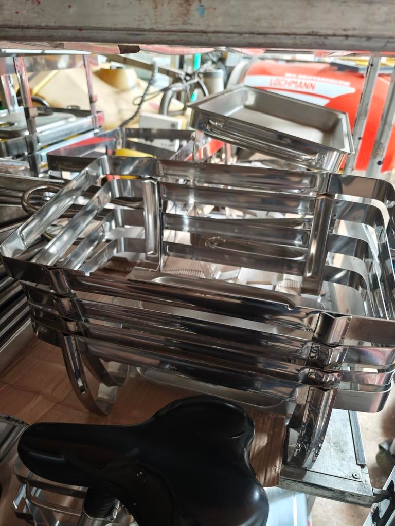6 complete chafing dishes te koop, Ophalen of Verzenden, Gebruikt