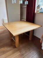 Houten eettafel, Huis en Inrichting, Tafels | Eettafels, Ophalen, Gebruikt, Vierkant, 100 tot 150 cm