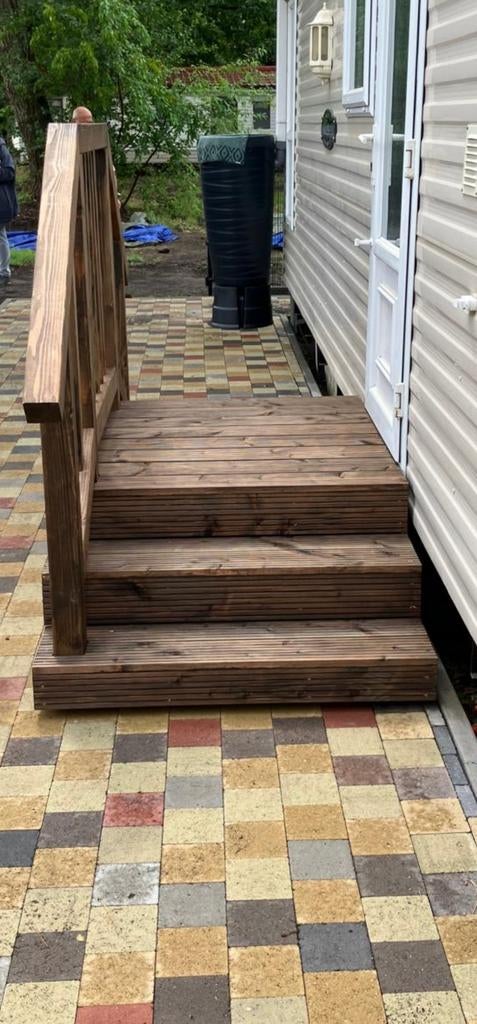 Prachtige chalet opstap, Stacaravan opstap, Recreatiewoning, Ophalen of Verzenden, Hout