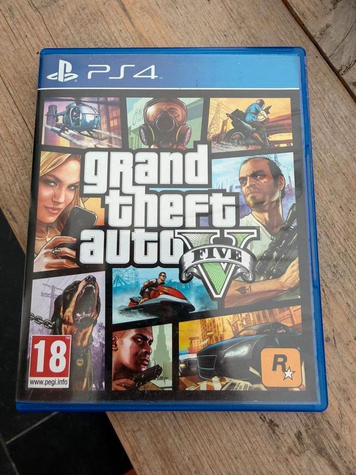 PS4 - GTA 5, Spelcomputers en Games, Games | Sony PlayStation 4, Zo goed als nieuw, Avontuur en Actie, 1 speler, Vanaf 18 jaar