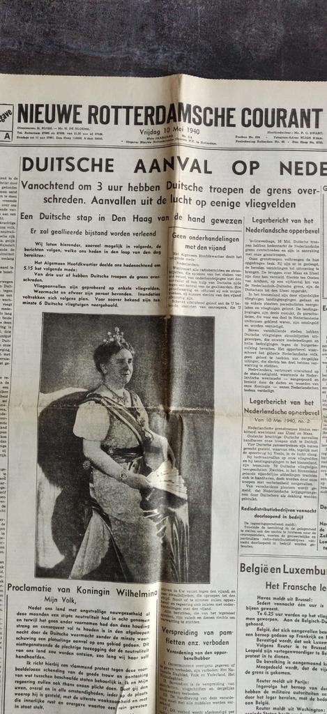 Kranten van de oorlog 10 mei 1940, Verzamelen, Ophalen, 1940 tot 1960, Krant