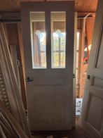 Binnendeur met glas (volhout), Ophalen of Verzenden, Zo goed als nieuw