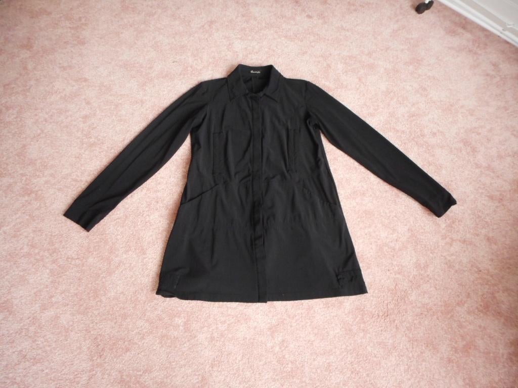 Mooie zwarte halflange jasje Cassiopee mt XL 42 Travelstof, Kleding | Dames, Paris France, Info@cassiopee.com, Zwart, Maat 42/44 (L)