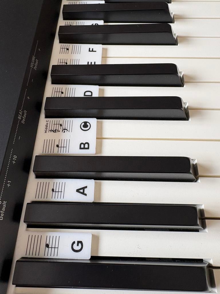 Letters voor pianotoetsen, Muziek en Instrumenten, Piano's, Ophalen of Verzenden, Zo goed als nieuw, Wit, Piano