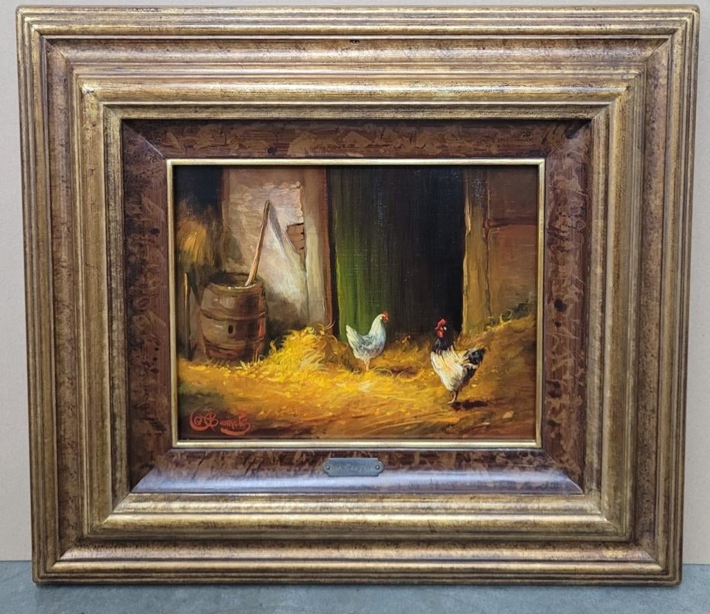 Georges TEUGELS, kippen in de stal, Ophalen of Verzenden