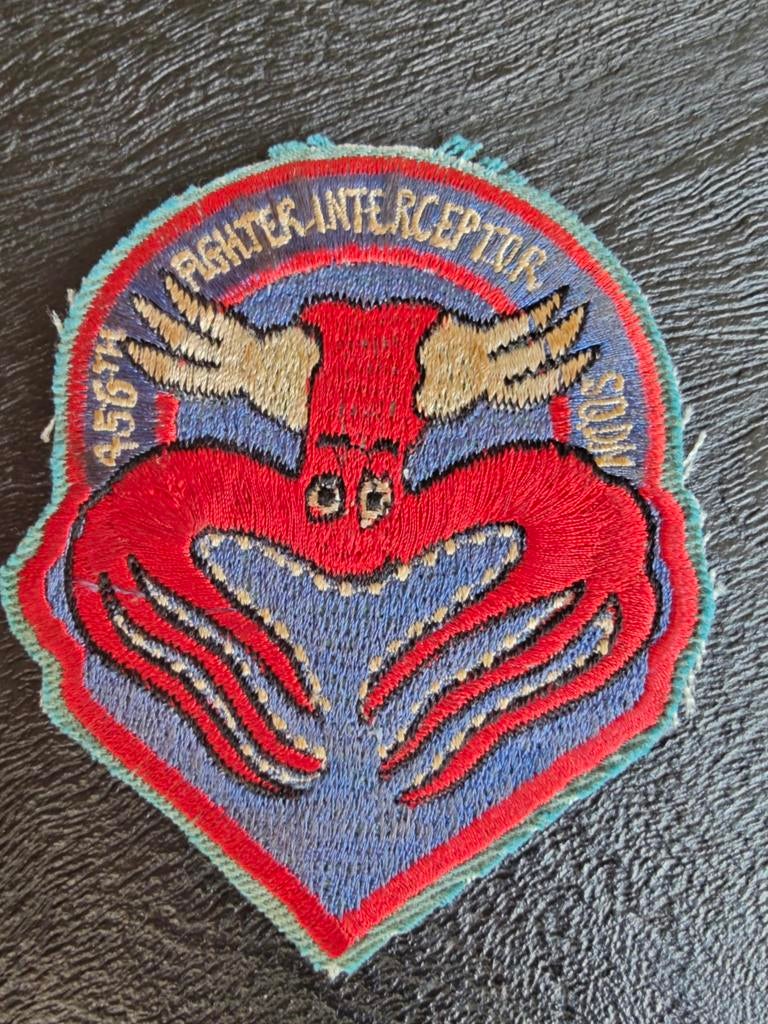 Patch usaf 456th fighter interceptor squadron ..jaren 70, Ophalen of Verzenden, Embleem of Badge