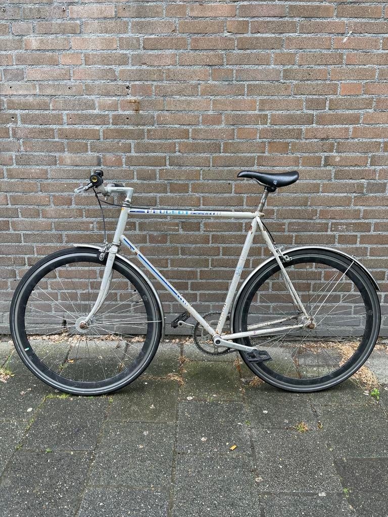 Peugeot fixed gear fiets - wobbly bottom bracket, Fietsen en Brommers, Fietsen | Heren | Herenfietsen, Ophalen, Gebruikt, Overige merken