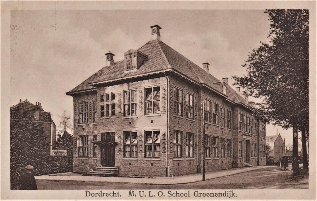 Dordrecht - School Groenendijk, Verzenden, 1920 tot 1940, Ongelopen, Zuid-Holland