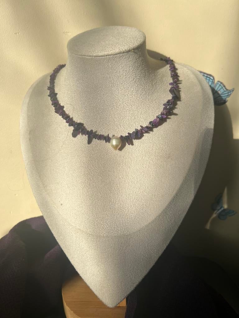 Sugiliet zoetwater parel geluk hoge trilling uniek magie, Paars, Nieuw, Ophalen of Verzenden, Steen of Mineraal