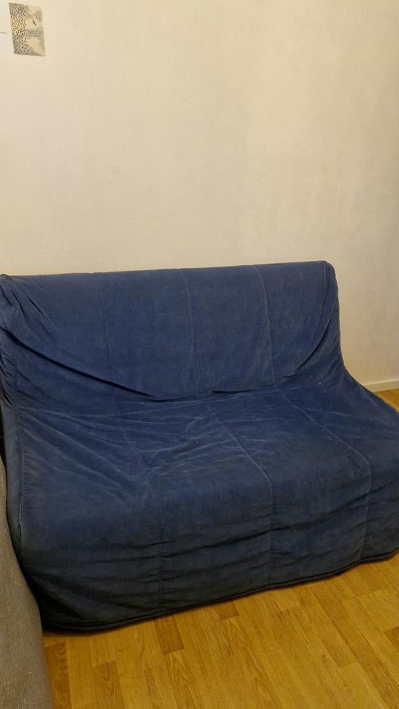 IKEA 2-persoons slaapbank - blauw, Ophalen, Gebruikt, Blauw, Tweepersoons
