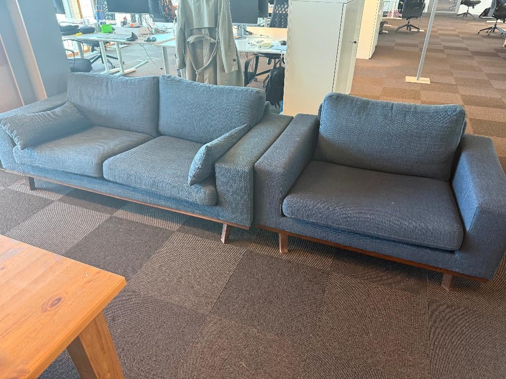 3-seats sofa and armchair, Ophalen, Gebruikt, Overige maten, Scandinavian