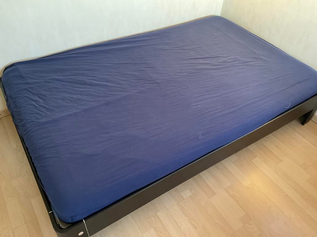 Auping Auronde 1000 zwart 120 x 200 spiraal hout, Huis en Inrichting, Slaapkamer | Bedden, Ophalen, Gebruikt, Eenpersoons, Zwart