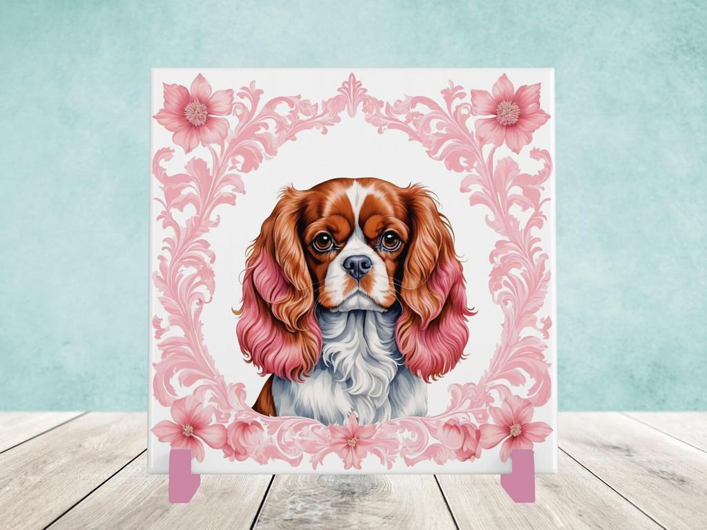 Cavalier Delfts Roze tegel incl houder, Ophalen of Verzenden, Nieuw